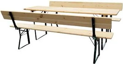 Produktbild von Bierzeltgarnitur mit Lehne 220x50cm PREMIUM