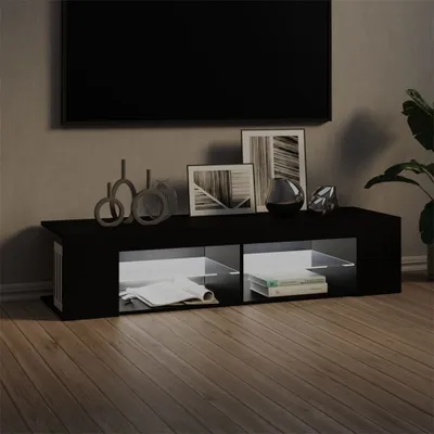 Produktbild von The Living Store TV-Schrank mit LED-Leuchten Schwarz 135x39x30 cm