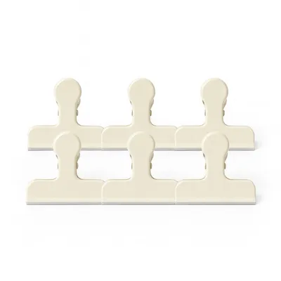 Produktbild von 6er Set Verschlussclip Frischhalteclip Metall Verschlussklammern Küche Tütenclip Verschlussklemmen Weiß