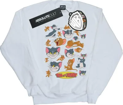 Produktbild von Tom And Jerry - "Many Faces" Sweatshirt für Damen BI48238 (XXL) (Weiß)