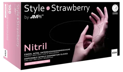 Produktbild von Style Strawberry - Nitril-Untersuchungshandschuh - M - 100 Stk.