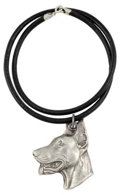 Produktbild von Dobermann I - Halskette mit Hund, versilberter Anhänger für Hundefans, einzigartiger Schmuck der Marke Art-Dog