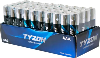 Zdjęcie produktu dla TYZON 54760.00, Jednorazowa bateria, AAA, Alkaliczny, 40 szt.