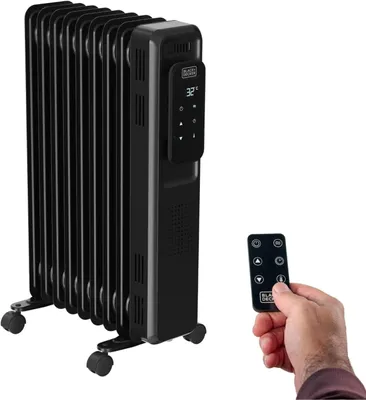 Produktbild von Ölradiator, 2000W | 9 Rippen | 3 Leistungsstufen | Einstellbarer Thermostat | 24-Stunden-Timer | Sehr leise | Überhitzungsschutz | Digitales Display