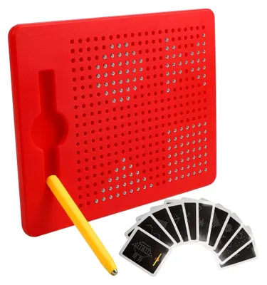 Produktbild von Magnetische Zeichenbretter - Magnetspiel mit Kugeln und magnetischer Zeichentafel, pädagogisches Zeichentablett für Familienbildung und Schulbildung (mit Themenkarten)
