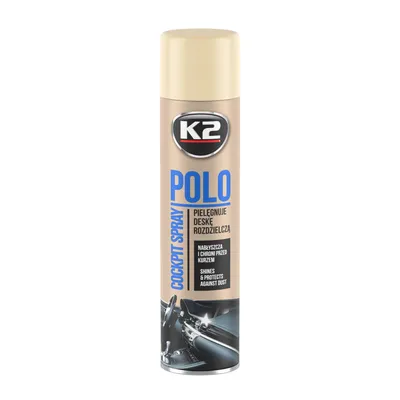 Zdjęcie produktu dla Spray do nabłyszczania deski rozdzielczej, Antystatyczny, UV, K2 POLO COCKPIT WANILIA, 600ml