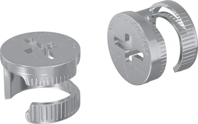 Produktbild von Zapfenschloss-Muttern 2 pcs Silber 12 x 10 mm Metall