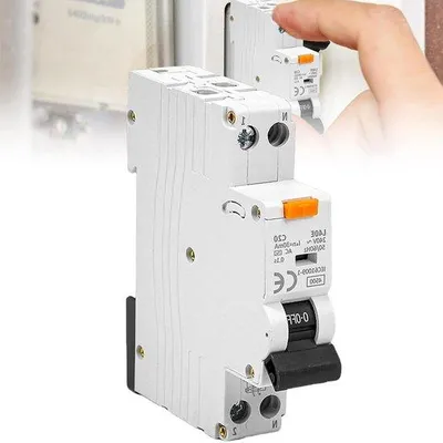 Obrázek produktu pro 1fázový 16 A, 230 V, proudový chránič RCD, 6 kA, křivka C
