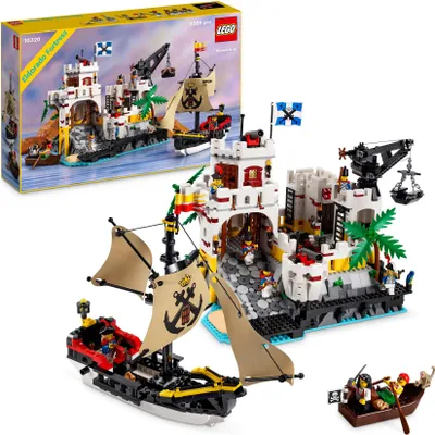 Produktbild von LEGO Icons Eldorado-Festung, Classic-Set für Erwachsene, Piraten-Modellbausatz mit Piratenschiff und 8 Minifiguren, nostalgisches Geschenk für Männer, Frauen, Ihn oder Sie aus den 1980ern 10320