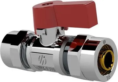 Image de Vanne Mini Pour Tube Multicouche 16X2Mm Rouge