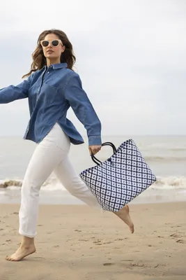 Produktbild von Handed By - Motif Bag Shopper - Navy
