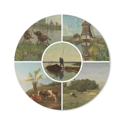 Produktbild von MuchoWow® Mauspad Mousepad Kunst - Niederlande - Collage 50x50 cm - Mousepads - Maus Mat - Pad - Mausunterlage - Vinyl