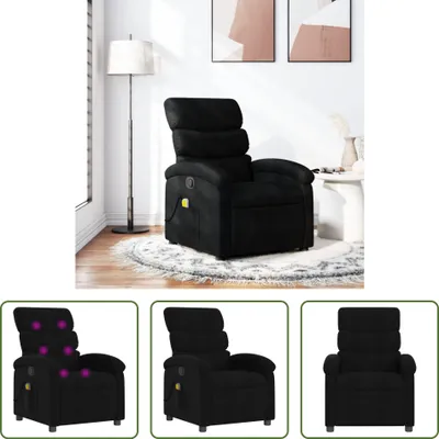 Obrázek produktu pro The Living Store Masážní křeslo Black Fabric