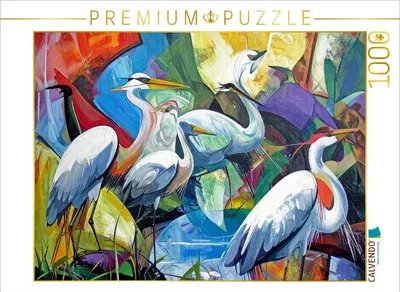 Produktbild von CALVENDO Puzzle Reiherkolonie | 1000 Teile Lege-Größe 64x48cm Foto-Puzzle für glückliche Stunden