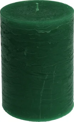 Produktbild von Stumpenkerzen Dunkelgrün Durchgefärbt 85x120mm 2er Set, lange Brenndauer, hochwertig, 2 Stück