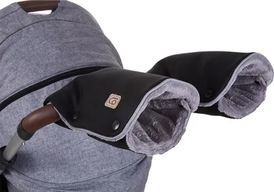 Produktbild von Kinderwagen Handwärmer - Schwarz/Grau