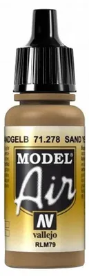 Acrylfarbe 17 ml – Sandgelb RLM79, Matt, Airbrush