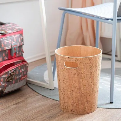 Produktbild von Moderne Holzpapierkorb 9 Liter Kurk für Büro Kinderzimmer