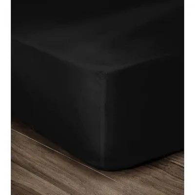 Produktbild von Lovely Home Schwarzes Spannbettlaken Doppelbett 160 x 200 cm