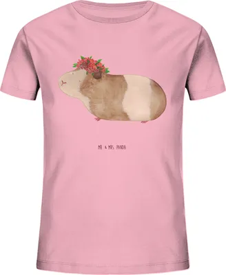 Produktbild von Mr. & Mrs. Panda Kleinkinder T-Shirt Meerschweinchen Weisheit 7-8 Jahre (122/128) - Baumwolle Pink - Geschenk, Lustige Sprüche, Motivation, Spruch, Shirts für Kinder, Bio