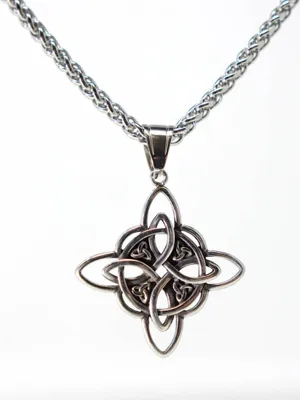 Produktbild von Lederkette Edelstahl 316 KELTISCHER KNOTEN 50 cm Edelstahlkette