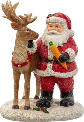 Produktbild von Timstor 233971 Weihnachtsmann Santa mit Rentier ca. 14x14x20 cm