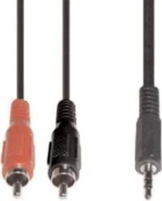 Immagine prodotto di e+p B 113/5 Cavo audio nero da 5 m 3,5 mm 2 x RCA (B 113/5)