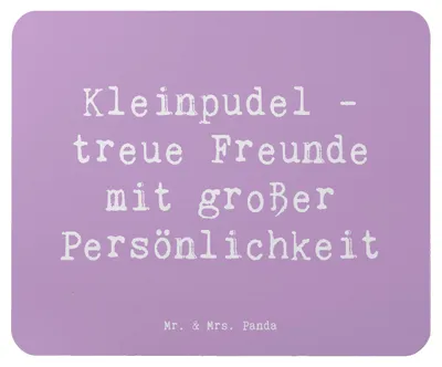 Produktbild von Mr. & Mrs. Panda Mousepad Spruch Kleinpudel Freunde - Lavendeltraum - Geschenk, laptop, Hunderasse, Mouse Pad, Hunderassen Charakter, mousematte, treuer Begleiter