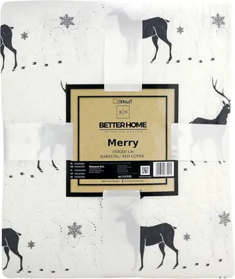 Produktbild von DOMAREX Weiche, doppelseitige Weihnachtsbettdecke – Warm mit Schafsfell, pflegeleicht & langlebig - 200x220 cm - Rentier
