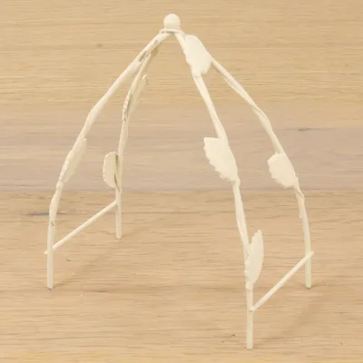 Produktbild von Minigarten Steckelement Rankbogen mini weiß Metall Höhe 7 cm