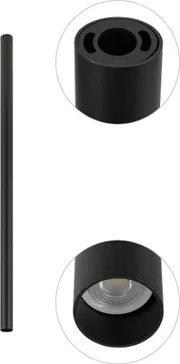 Image de Spot FOURTY noir 1xGU10x10W en aluminium, dimensions : 90 x 5,3 x 5 cm, IP20, Nowodvorski Lighting