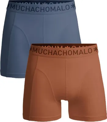 Produktbild von Muchachomalo Herren Boxershorts – 2er Pack – Baumwolle Stretch – Bequeme Unterwäsche – Größe S - SOLID1010-670