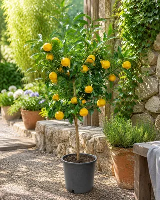 Obrázek produktu pro Yuzu, citron (Citrus junos), velikost XXL, 130–160 cm. Japonský citron, mrazuvzdorný. Citrusová rostlina v květináči, aromatická rostlina, vhodná do nádob