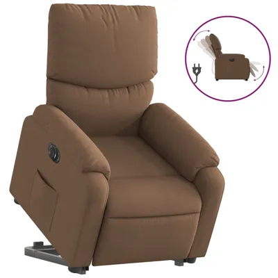 Produktbild von vidaXL Relaxsessel mit Aufstehhilfe Elektrisch Braun Stoff
