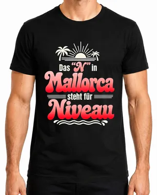 Imagen del producto de La camiseta "Das N" para hombre, de color negro, talla L, con el diseño "Niveau, Lustig, Party, Malle, Ballermann"