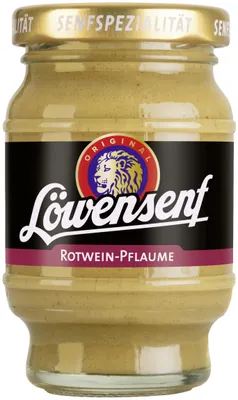 Produktbild von Löwensenf Senfspezialität Rotwein-Pflaume Tönnchen - 100ml