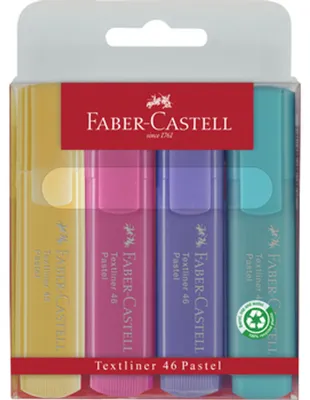 Immagine prodotto di Faber-Castell 154610 TEXTLINER 46 Pastel - 4 colori in astuccio
