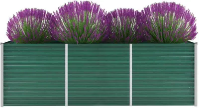 Zdjęcie produktu dla Maison Exclusive – podwyższona grządka ogrodowa Stal ocynkowana 240 x 80 x 77 cm Zielona