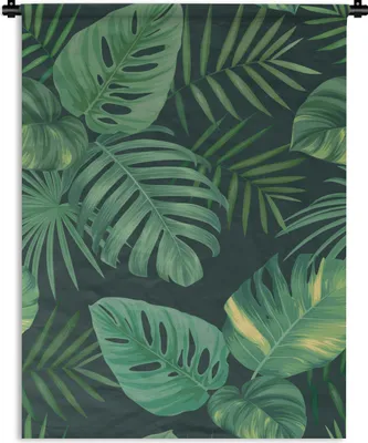 Produktbild von MuchoWow® Wandteppich Wandbehang Dschungel - Muster - Tropische Pflanzen - Jungen - Mädchen - Kinder 60x80 cm Tapisserie Dekoration Wandtuch - Decke - Wandtücher - Wohne