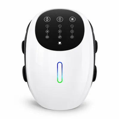 Produktbild von Elektrisches Knie Massagegerät, kabelloser Beinmassager mit Wärmefunktion, Kompressionsmassage, Vibration und Rotlicht, für Zuhause und Büro