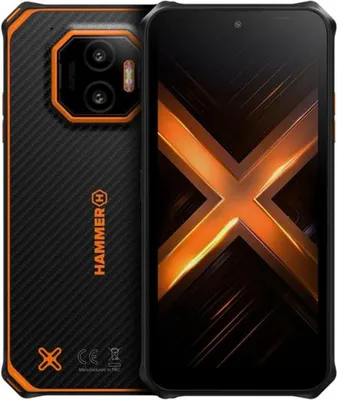 Zdjęcie produktu dla HAMMER Energy X2 5G 6/128 GB, 15,5 cm (6.1"), 6 GB, 128 GB, 50 MP, Android 15, Czarny, Pomarańczowy