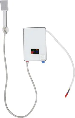 Zdjęcie produktu dla Elektryczny podgrzewacz wody przepływowy o mocy 6500 W, bez zbiornika, z elementem grzewczym ze stali nierdzewnej i kompletem do prysznica