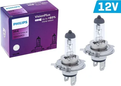 Produktbild von Glühlampen PHILIPS H4 12V 60/55W P43t VisionPlus +60%