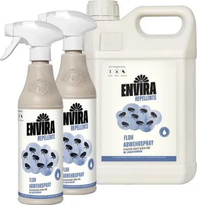 Produktbild von Envira Floh Abwehrspray mit Nachfüllpack 5L+2x500ml