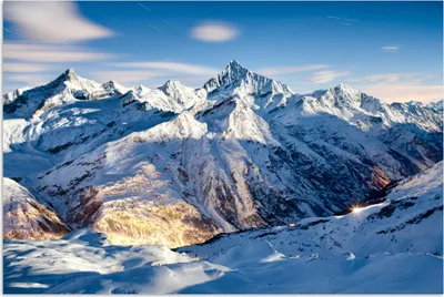 Produktbild von MuchoWow® Poster Schweizer Alpen im Winter 180x120 cm - Fotoplakat