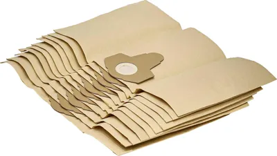 Produktbild von vhbw 10x Staubbeutel kompatibel mit Parkside PNTS 30 / 6 S, PNTS 1400 / 1500 Staubsauger - 39cm x 26cm braun