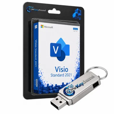 Produktbild von Microsoft Visio 2021 Standard - Inkl. Installations-USB-Stick und Lizenz