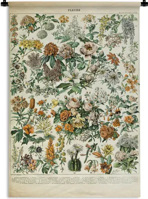 Produktbild von MuchoWow® Wandteppich Wandbehang Blumen - Orange - Gelb 60x90 cm Tapisserie Dekoration Wandtuch - Foto-Teppich - Abwaschbar
