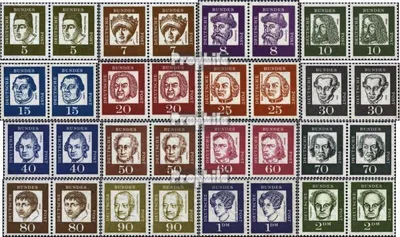Produktbild von Briefmarken BRD (BR.Deutschland) 1961 Mi 347y wP-362y wP (kompl.Ausg.) waagerechte Paare postfrisch Bedeutende Deutsche