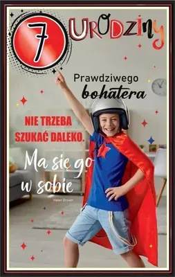 Immagine prodotto di Biglietto di auguri per il 7° compleanno di un bambino - AbCard